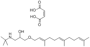 CAS#: 80762-85-2， (E,E)-1-((1,1-Dimethylethyl)Amino)-3-((3,7,11-Trimethyl-2,6,10-Dodecatrienyl)Oxy)-2-Propanol (Z)-2-Butenedioate (1:1)