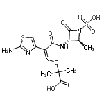 CAS#: 80951-91-3， 2-({(Z)-[1-(2-Amino-1,3-thiazol-4-yl)-2-{[(2S,3S)-2-methyl-4-oxo-1-sulfo-3-azetidinyl]amino}-2-oxoethylidene]amino}oxy)-2-methylpropanoic acid