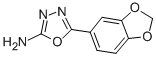 structure of CAS# 80987-71-9, 5-(1,3-Benzodioxol-5-Yl)-1,3,4-Oxadiazol-2-Amine;[5-(1,3-Benzodioxol-5-Yl)-1,3,4-Oxadiazol-2-Yl]Amine;Brn 0526448;1,3,4-Oxadiazol-2-Amine, 5-(1,3-Benzodioxol-5-Yl)-
