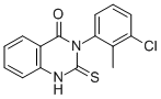 structure of CAS# 81066-84-4, 3-(3-Chloro-2-Methylphenyl)-2-Thioxo-2,3-Dihydro-4(1H)-Quinazolinone;3-(3-CHLORO-2-METHYLPHENYL)-2-THIOXO-2,3-DIHYDRO-4(1H)-QUINAZOLINONE;3-(3-Chloro-2-Methylphenyl)-2-Thioxo-2,3-Dihydro-1H-Quinazolin-4-One