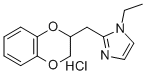 structure of CAS# 81167-16-0, Imiloxan Hydrochloride;2-(2,3-Dihydro-1,4-Benzodioxin-2-Ylmethyl)-1-Ethyl-Imidazole;( -)-2-(1,4-Benzodioxan-2-Ylmethyl)-1-Ethylimidazole;(Rs)-2-(1,4-Benzodioxan-2-Ylmethyl)-1-Ethylimidazol