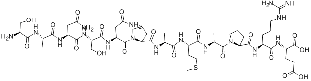 structure of CAS# 81286-16-0, Somatostatin 28-(1-12);(2S)-2-[[(2S)-2-[[(2S)-1-[(2S)-2-[[(2S)-2-[[(2S)-2-[[(2S)-1-[(2S)-4-Amino-2-[[(2S)-2-[[(2S)-4-Amino-2-[[(2S)-2-[[(2S)-2-Amino-3-Hydroxy-Propanoyl]Amino]Propanoyl]Amino]-4-Oxo-Butanoyl]Amino]-3-Hydroxy-Propanoyl]Amino]-4-Oxo-Butanoyl]Pyrrolidine-2-Carbonyl]Amino]Propanoyl]Amino]-4-Methylsulfanyl-Butanoyl]Amino]Propanoyl]Pyrrolidine-2-Carbonyl]Amino]-5-Guanidino-Pentanoyl]Amino]Pentanedioic Acid;(2S)-2-[[(2S)-2-[[[(2S)-1-[(2S)-2-[[(2S)-2-[[(2S)-2-[[[(2S)-1-[(2S)-4-Amino-2-[[(2S)-2-[[(2S)-4-Amino-2-[[(2S)-2-[[(2S)-2-Amino-3-Hydroxy-1-Oxopropyl]Amino]-1-Oxopropyl]Amino]-1,4-Dioxobutyl]Amino]-3-Hydroxy-1-Oxopropyl]Amino]-1,4-Dioxobutyl]-2-Pyrrolidinyl]-Oxomethyl]Amino]-1-Oxopropyl]Amino]-4-(Methylthio)-1-Oxobutyl]Amino]-1-Oxopropyl]-2-Pyrrolidinyl]-Oxomethyl]Amino]-5-Guanidino-1-Oxopentyl]Amino]Pentanedioic Acid;(2S)-2-[[(2S)-2-[[(2S)-1-[(2S)-2-[[(2S)-2-[[(2S)-2-[[(2S)-1-[(2S)-4-Amino-2-[[(2S)-2-[[(2S)-4-Amino-2-[[(2S)-2-[[(2S)-2-Amino-3-Hydroxy-Propanoyl]Amino]Propanoyl]Amino]-4-Keto-Butanoyl]Amino]-3-Hydroxy-Propanoyl]Amino]-4-Keto-Butanoyl]Pyrrolidine-2-Carbonyl]Amino]Propanoyl]Amino]-4-(Methylthio)Butanoyl]Amino]Propanoyl]Pyrrolidine-2-Carbonyl]Amino]-5-Guanidino-Pentanoyl]Amino]Glutaric Acid