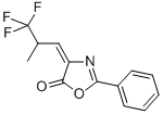 结构式 CAS# 81619-00-3, 2-苯基-4-[2-(三氟甲基)亚丙基]-5(4H)-恶唑酮
