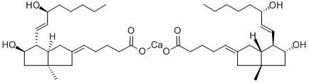 structure of CAS# 81703-55-1, Ciprostene calcium;Calcium (5Z)-5-[(3As,4S,5S,6Ar)-5-Hydroxy-4-[(E,3R)-3-Hydroxyoct-1-Enyl]-6A-Methyl-1,3,3A,4,5,6-Hexahydropentalen-2-Ylidene]Valerate;9-Beta-Methylcarbacyclin;Calcium (Z)-(3As,5R,6R,6Ar)-Hexahydro-5-Hydroxy-6-((E)-(3S)-3-Hydroxy-1-Octenyl)-3A-Methyl-Delta(Sup 2)(1H),Delta-Pentalenevalerate (1:2)