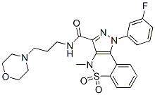 CAS#: 81762-01-8， 1-(3-Fluorophenyl)-1,4-Dihydro-4-Methyl-3-(3-Morpholinopropylaminocarbonyl)Pyrazolo[4,3-c][1,2]Benzothiazine 5,5-Dioxide