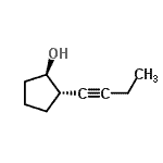CAS#: 81792-45-2， (1R,2S)-2-(1-Butyn-1-yl)cyclopentanol