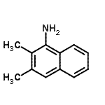 structure of CAS# 81824-67-1, 2,3-Dimethyl-1-naphthalenamine;1-Naphthalenamine,2,3-dimethyl-;2,3-dimethylnaphthalen-1-amine
