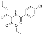 结构式 CAS# 81918-01-6, 2-[4-(氯苯甲酰基)氨基]丙二酸二乙酯