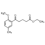 structure of CAS# 82054-02-2, Ethyl 5-(2-methoxy-5-methylphenyl)-5-oxopentanoate;Ethyl 5-(2-Methoxy-5-methylphenyl)-5-oxovalerate