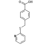 结构式 CAS# 82145-80-0, 4-[(2-吡啶基硫基)甲基]苯甲酸