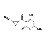 CAS#: 823792-63-8， 2-[(4-Hydroxy-6-methyl-2-oxo-2H-pyran-3-yl)carbonyl]cyclopropanecarbonitrile