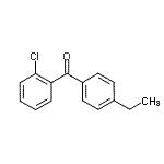 structure of CAS# 82520-40-9, (2-Chlorophenyl)(4-ethylphenyl)methanone;(2-chlorophenyl)(4-ethylphenyl)methanone;2-Chloro-4'-ethylbenzophenone