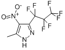 structure of CAS# 82633-69-0, 3-Heptafluoropropyl-5-Methyl-4-Nitropyrazole;3-(HEPTAFLUORO-1-PROPYL)-5-METHYL-4-(NITRO)PYRAZOLE;3-(HEPTAFLUORO-N-PROPYL)-5-METHYL-4-NITROPYRAZOLE;3-HEPTAFLUOROPROPYL-5-METHYL-4-NITROPYRAZOLE