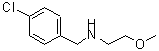 structure of CAS# 827328-39-2, N-(4-Chlorobenzyl)-2-methoxyethanamine;(4-chlorobenzyl)(2-methoxyethyl)amine;(4-Chloro-benzyl)-(2-methoxy-ethyl)-amine;MFCD05863673