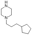 structure of CAS# 827614-49-3, 1-(3-Cyclopentylpropyl)-Piperazine