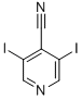 structure of CAS# 827616-50-2, 3,5-Diiodopyridine-4-Carbonitrile;3,5-DIIODOPYRIDINE-4-CARBONITRILE;4-Cyano-3,5-Diiodopyridine