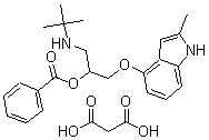 结构式 CAS# 82857-38-3, 波吲洛尔丙二酸盐