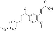 CAS#: 82885-77-6， (E,E)-3-(2-Methoxy-5-(3-(4-Methoxyphenyl)-1-Oxo-2-Propenyl)Phenyl)-2-Propenoic Acid
