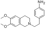 structure of CAS# 82925-02-8, 4-[2-(3,4-Dihydro-6,7-Dimethoxy-2(1H)-Isoquinolinyl)Ethyl]-Benzenamine;[4-[2-(6,7-Dimethoxy-3,4-Dihydro-1H-Isoquinolin-2-Yl)Ethyl]Phenyl]Amine;4-[2-(3,4-DIHYDRO-6,7-DIMETHOXY-2(1H)-ISOQUINOLINYL)ETHYL]-BENZENAMINE;4-[2-(6,7-DIMETHOXY-1,2,3,4-TETRAHYDRO-2-ISOQUINOLINYL)ETHYL]ANILINE