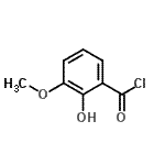 structure of CAS# 82944-14-7, 2-Hydroxy-3-methoxybenzoyl chloride;2-Hydroxy-3-methoxybenzoyl chloride
