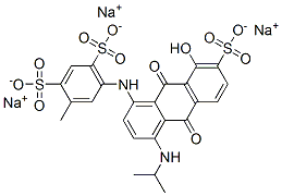 CAS#: 83006-71-7， Trisodium 5-[[9,10-Dihydro-8-Hydroxy-4-[(1-Methylethyl)Amino]-9,10-Dioxo-7-Sulphonato-1-Anthryl]Amino]Toluene-2,4-Disulphonate
