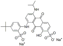 CAS#: 83027-45-6， Disodium 8-[[4-(1,1-Dimethylethyl)-2-Sulphonatophenyl]Amino]-9,10-Dihydro-1-Hydroxy-5-[(1-Methylethyl)Amino]-9,10-Dioxoanthracene-2-Sulphonate