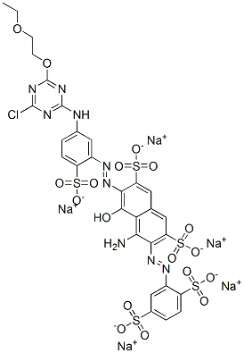 CAS#: 83137-14-8， Pentasodium 4-Amino-6-[[5-[[4-Chloro-6-(2-Ethoxyethoxy)-1,3,5-Triazin-2-Yl]Amino]-2-Sulphonatophenyl]Azo]-3-[(2,5-Disulphonatophenyl)Azo]-5-Hydroxynaphthalene-2,7-Disulphonate