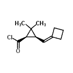 CAS#: 83148-93-0， (1R,3S)-3-(Cyclobutylidenemethyl)-2,2-dimethylcyclopropanecarbonyl chloride