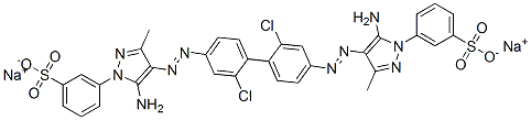 CAS#: 83249-37-0， 3,3'-[(2,2'-Dichloro[1,1'-Biphenyl]-4,4'-Diyl)Bis[Azo(5-Amino-3-Methyl-1H-Pyrazole-4,1-Diyl)]]Bis-Benzenesulfonic Acid Disodium Salt