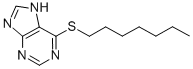 structure of CAS# 83277-80-9, 6-n-Heptylmercaptopurine;6-(Heptylthio)-7H-Purine;St5409296;6-N-Heptylmercaptopurine