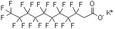 structure of CAS# 83310-58-1, 1H,1H,2H,2H-Perfluoroundecanoic Acid Potassium Salt;4,4,5,5,6,6,7,7,8,8,9,9,10,10,11,11,11-Heptadecafluoroundecanoic Acid Potassium Salt;94424_Fluka