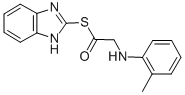 CAS#: 83408-77-9， ((2-Methylphenyl)Amino)-Ethanethioic Acid S-1H-Benzimidazol-2-Yl Ester