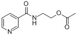 structure of CAS# 83440-03-3, N-[2-(Acetoxy)Ethyl]-3-Pyridinecarboxamide;Acetic Acid 2-[[Oxo-(3-Pyridyl)Methyl]Amino]Ethyl Ester;Acetic Acid 2-(Pyridine-3-Carbonylamino)Ethyl Ester;2-(Pyridin-3-Ylcarbonylamino)Ethyl Ethanoate