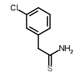 structure of CAS# 834861-72-2, 2-(3-Chlorophenyl)ethanethioamide;BENZENEETHANETHIOAMIDE,3-CHLORO-;MFCD09757538