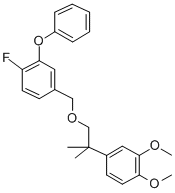 CAS#: 83493-40-7， 1-Fluoro-4-((2-(3,4-Dimethoxyphenyl)-2-Methylpropoxy)Methyl)-2-Phenoxy Benzene