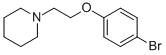 structure of CAS# 836-58-8, 1-[2-(4-Bromo-Phenoxy)-Ethyl]-Piperidine;1-[2-(4-BROMO-PHENOXY)-ETHYL]-PIPERIDINE;4-[2-PIPERIDINO-ETHOXY]PHENYL BROMIDE;4-[2-PIPERIDINOETHOXY]BROMOBENZENE