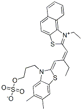 CAS#: 83721-33-9， 2-[2-[[5,6-Dimethyl-3-[3-(Sulfooxy)Propyl]-2(3H)-Benzothiazolylidene]Methyl]-1-Buten-1-Yl]-1-Ethyl-Naphtho[1,2-d]Thiazolium Inner Salt