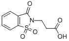 structure of CAS# 83747-21-1, 3-Oxo-1,2-Benzisothiazole-2(3H)-propanoic acid 1,1-dioxide