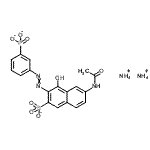 CAS#: 83803-78-5， 6-(acetylamino)-4-hydroxy-3-[2-(3-phosphonatophenyl)diazenyl]-2-Naphthalenesulfonate ammonium salt (1:2)