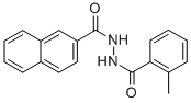 structure of CAS# 83803-94-5, 2-(2-Naphthoyl)-1-(o-Toluoyl)Hydrazine;N'-[(2-Methylphenyl)-Oxomethyl]-2-Naphthalenecarbohydrazide;N'-(2-Methylphenyl)Carbonylnaphthalene-2-Carbohydrazide;2'-(2-Methylbenzoyl)-2-Naphthohydrazide