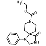CAS#: 83929-35-5， Ethyl 4-oxo-1-phenyl-1,3,8-triazaspiro[4.5]decane-8-carboxylate