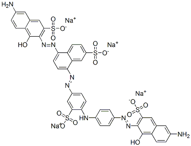 CAS#: 83950-05-4， Tetrasodium 5-[(6-Amino-1-Hydroxy-3-Sulphonato-2-Naphthyl)Azo]-8-[[4-[[4-[(6-Amino-1-Hydroxy-3-Sulphonato-2-Naphthyl)Azo]Phenyl]Amino]-3-Sulphonatophenyl]Azo]Naphthalene-2-Sulphonate
