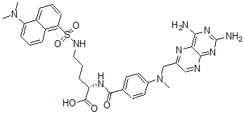 CAS#: 83966-27-2， N-alpha-(4-Amino-4-Deoxy-N(10)-Methylpteroyl)-N(delta)-(5-(N,N-Dimethylamino)-1-Naphthalenesulfonyl)Ornithine