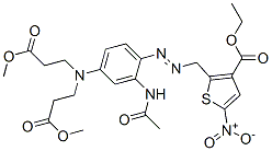 CAS#: 83968-53-0， Ethyl 2-[[2-(Acetylamino)-4-[Bis(3-Methoxy-3-Oxopropyl)Amino]Phenyl]Azo]-5-Nitro-3-Thenoate