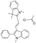 CAS#: 83969-08-8， 1,3,3-Trimethyl-2-[2-(1-Methyl-2-Phenyl-1H-Indol-3-Yl)Vinyl]-3H-Indolium Acetate