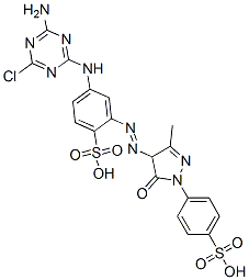 CAS#: 84100-04-9， 4-[(4-Amino-6-Chloro-1,3,5-Triazin-2-Yl)Amino]-2-[[4,5-Dihydro-3-Methyl-5-Oxo-1-(4-Sulphophenyl)-1H-Pyrazol-4-Yl]Azo]Benzenesulphonic Acid