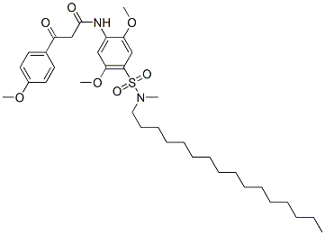 CAS#: 84100-62-9， N-[4-(N-Hexadecyl-N-Methylsulphamoyl)-2,5-Dimethoxyphenyl]-3-(4-Methoxyphenyl)-3-Oxopropionamide