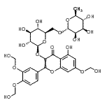 CAS#: 84145-74-4， 2-[3,4-Bis(hydroxymethoxy)phenyl]-5-hydroxy-7-(hydroxymethoxy)-4-oxo-4H-chromen-3-yl 6-O-(6-deoxy-alpha-L-mannopyranosyl)-beta-D-glucopyranoside
