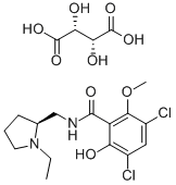 结构式 CAS# 84225-95-6, S(-)-雷氯必利 L-酒石酸盐