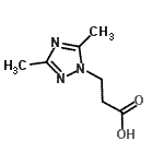 结构式 CAS# 842971-05-5, 3-(3,5-二甲基-1H-1,2,4-三唑-1-基)丙酸